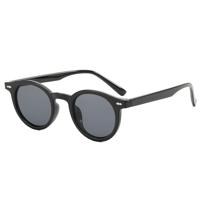 Lunettes de soleil rondes rétro pour hommes et femmes, lunettes de soleil classiques à petite monture, lunettes pour dames, noir, léopard, vert, bleu, UV400, marque de créateur