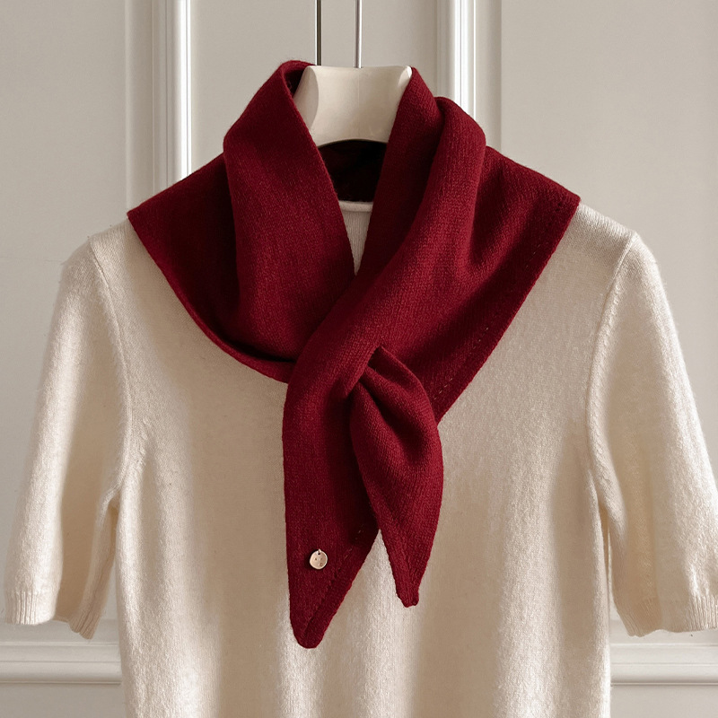 100% laine britannique tricoté Triangle écharpe Niche triangulaire écharpe femmes foulard hiver écharpe multi-fonctionnelle chaud tricoté écharpe