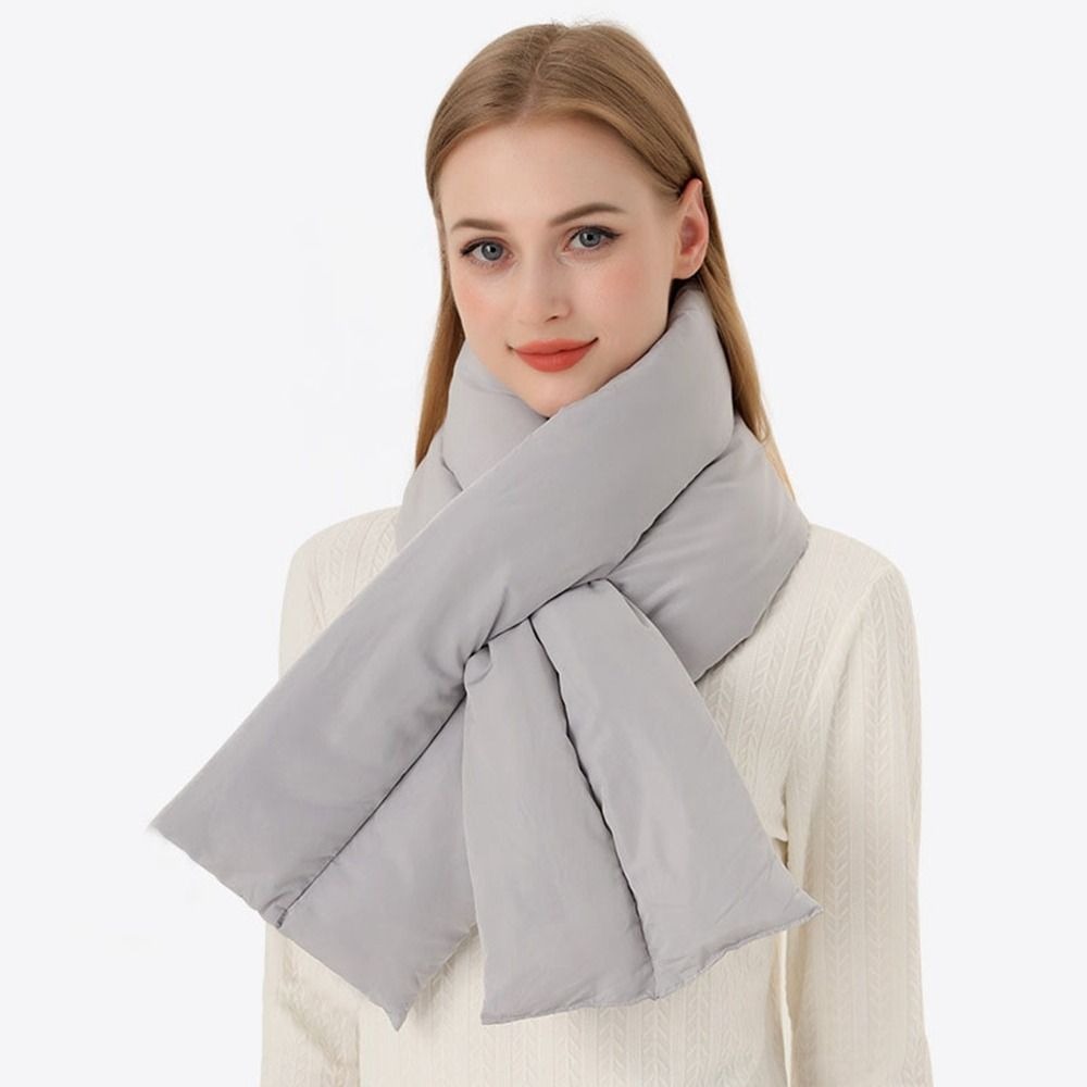 Nouveau foulard d'hiver en coton coupe-vent épaissi anneau croisé foulards chaud Camping vers le bas coton écharpe femmes hommes