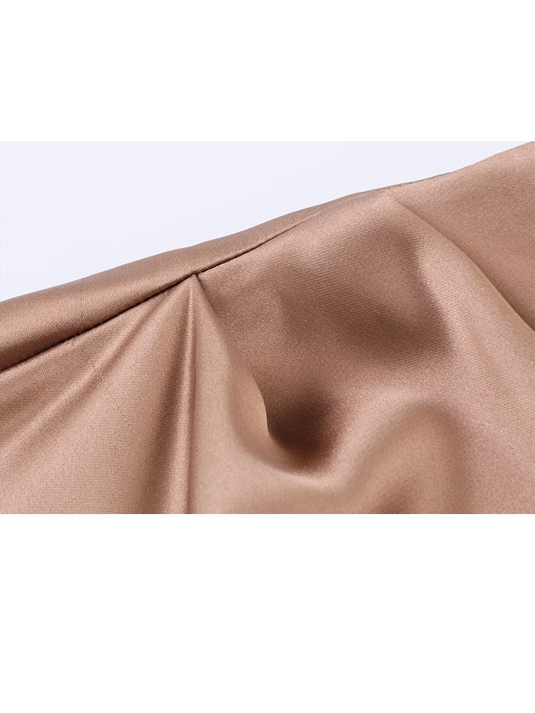 Robe midi asymétrique en satin de soie texturé polyvalente pour femme HH, robe d'été élégante et sexy pour femme, robe longue jusqu'aux chevilles Mujer