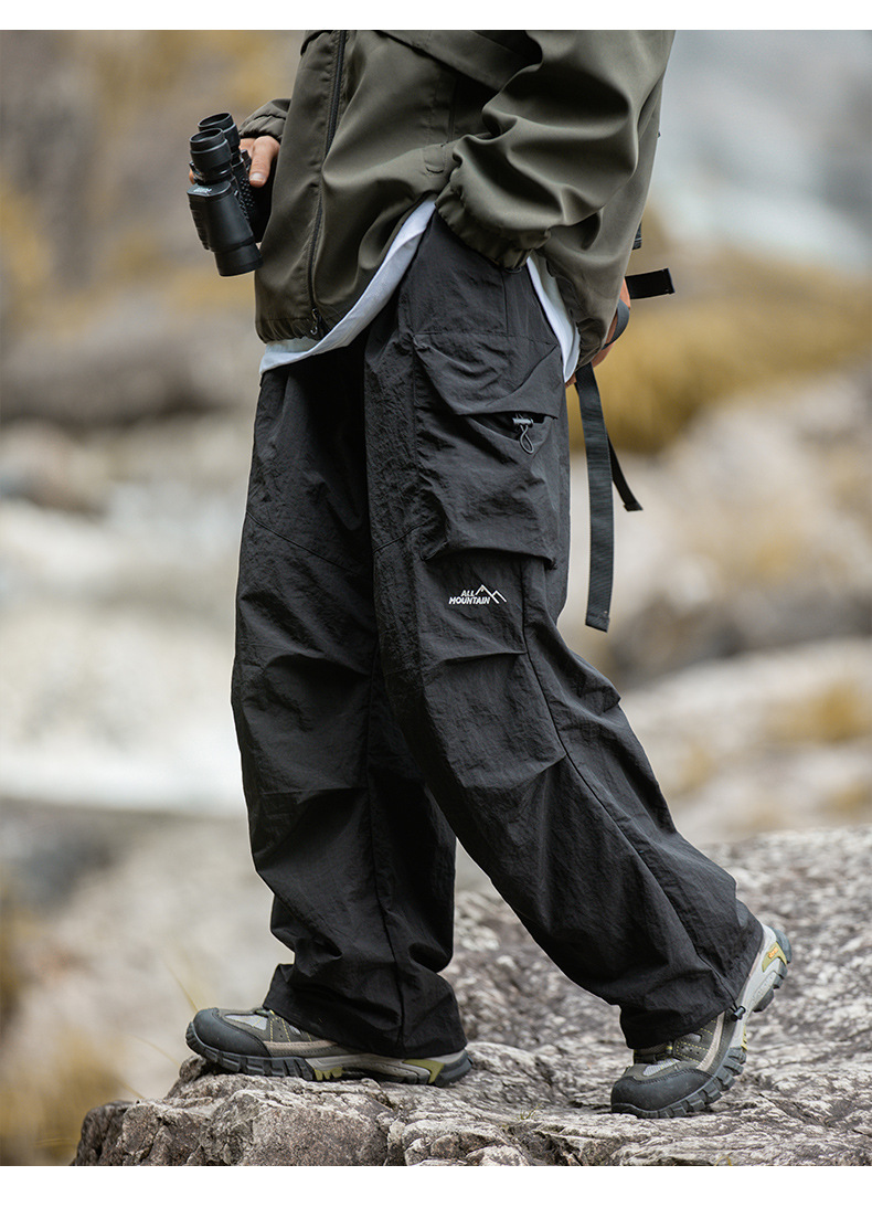 Salopette de Style coréen pour hommes, mode japonaise rétro, pantalon tactique décontracté, multi-poches, Parachute, pantalons décontractés