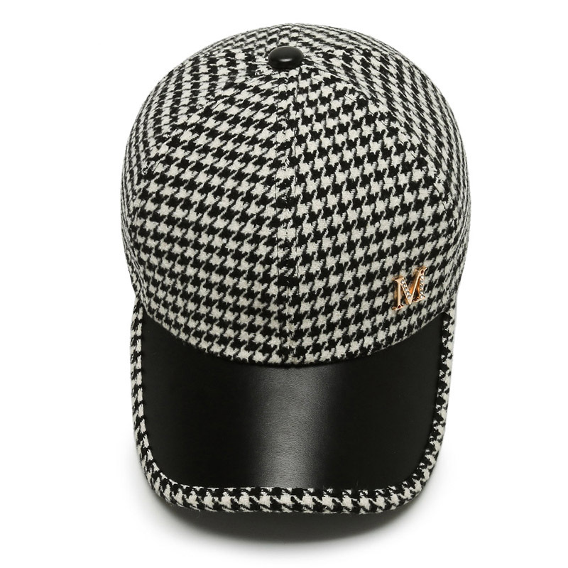 Casquette de Baseball à carreaux pour femmes, garde au chaud, coupe-vent, tendance sauvage, pour l'hiver