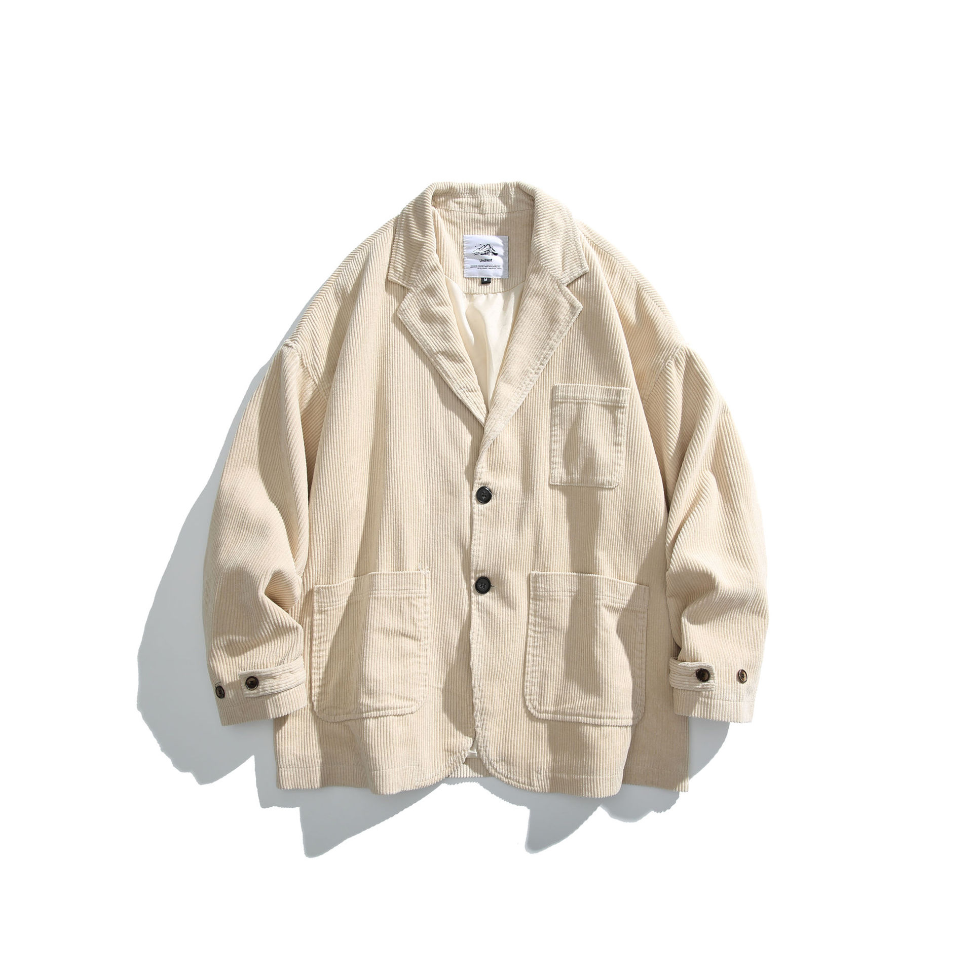 Veste en velours côtelé Blazers hommes japonais R Amekaji couleurs chaudes et chaudes surdimensionné ample jolie pochette costume manteau veste vêtements