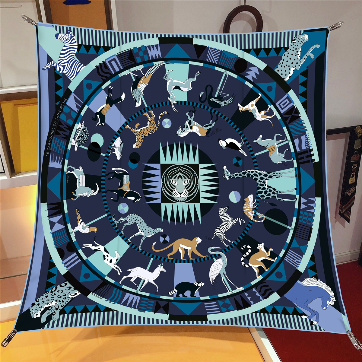 Nouveau Animal châle carré Foulard pour femmes sergé impression bandeau Foulard Hijab plage étoles Foulard femme bandeau Bandana