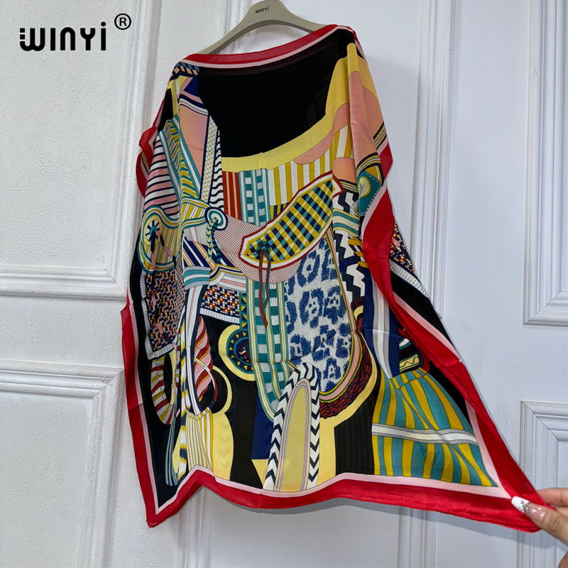 Robe longue WINYI, robe d'été sexy africaine surdimensionnée, imprimé bohème, vêtement de plage pour femmes, robe ample, robe musulmane, robe de plage.