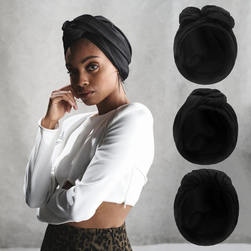 Femme musulman foulard casquette coton bandeau africain bandeau élégant rétro Turban pour dames bonnets casquettes musulman casque