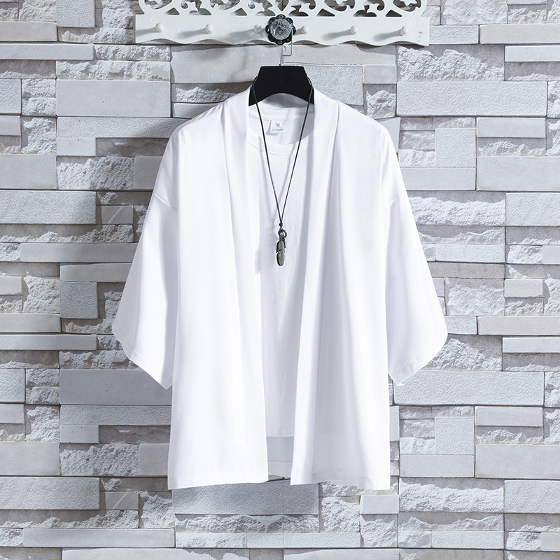 Kimono Traditionnel, Vêtement de Samouraï, Chemise Streetwear, Yukata, Cardigan Japonais, Haori, 4XL 5XL, pour Homme