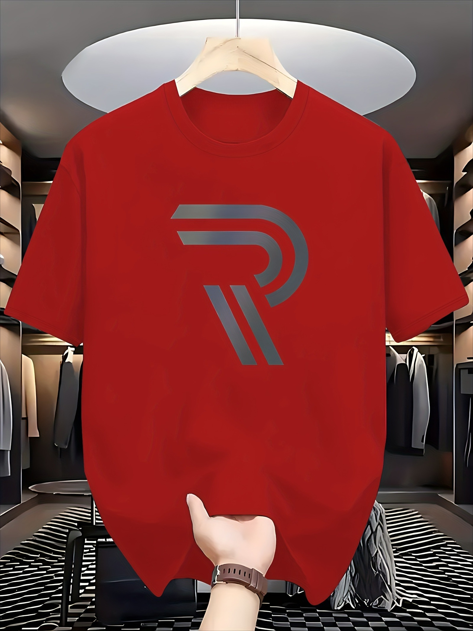 T-shirt imprimé de luxe décontracté pour homme - T-shirts graphiques streetwear tendance et confortables à porter - Vêtements pour homme une pièce