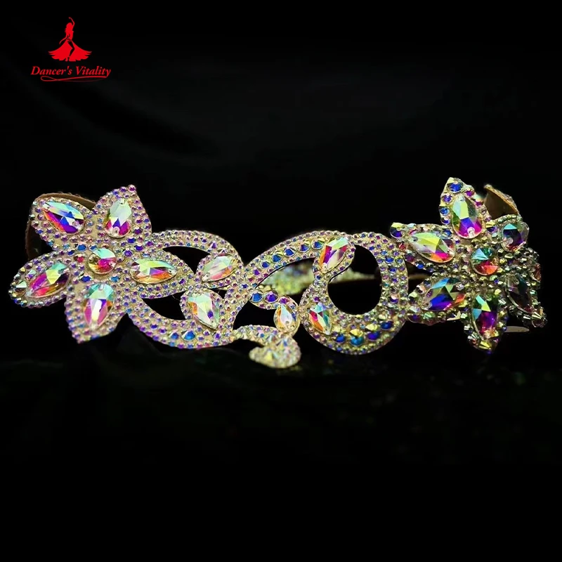 Ceinture de spectacle de danse du ventre pour femmes, ceintures avancées en pierres AB, accessoires de compétition de danse orientale