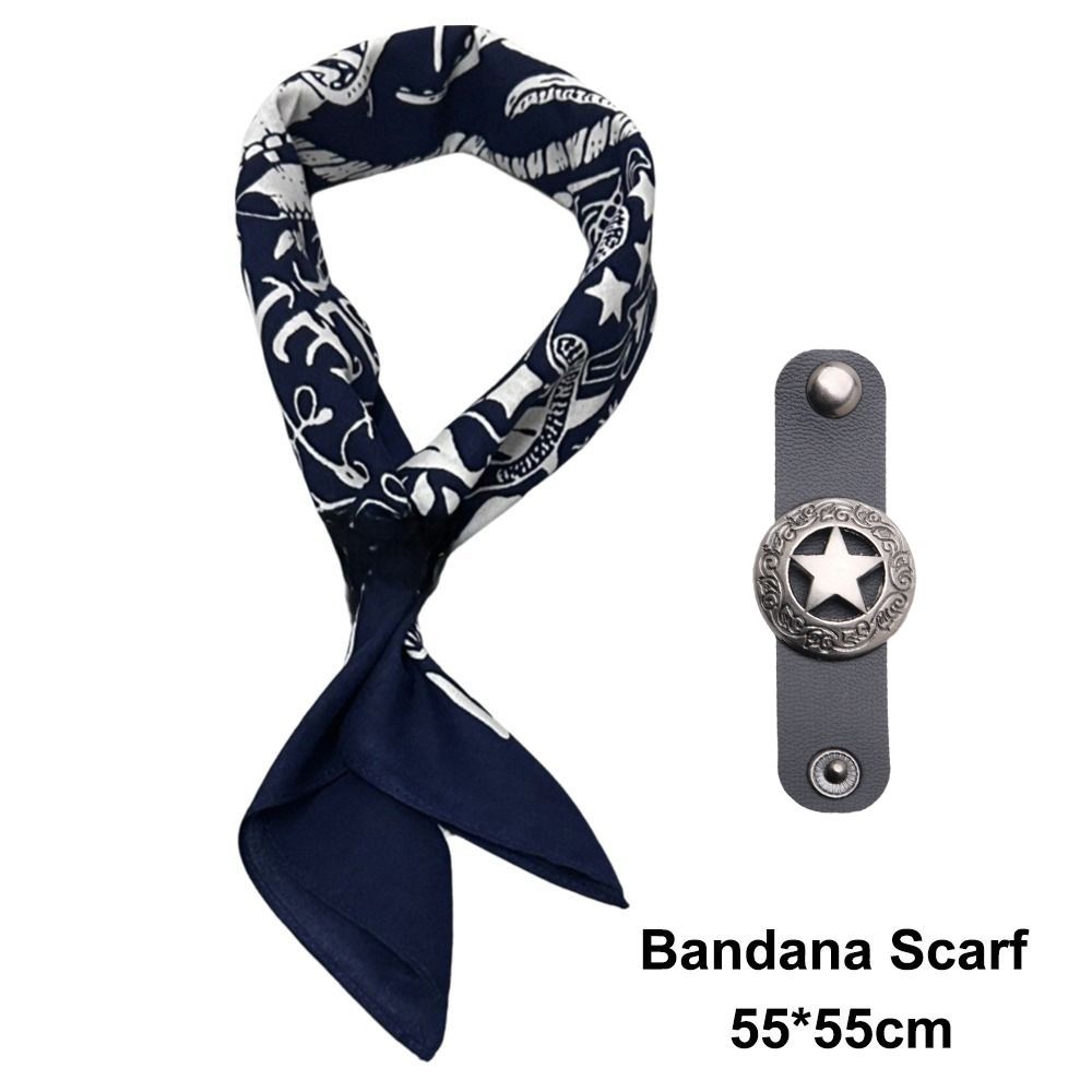 Mode surdimensionné Bandana écharpe Style occidental avec boucle florale Hip Hop foulard coton carré foulards chapeaux