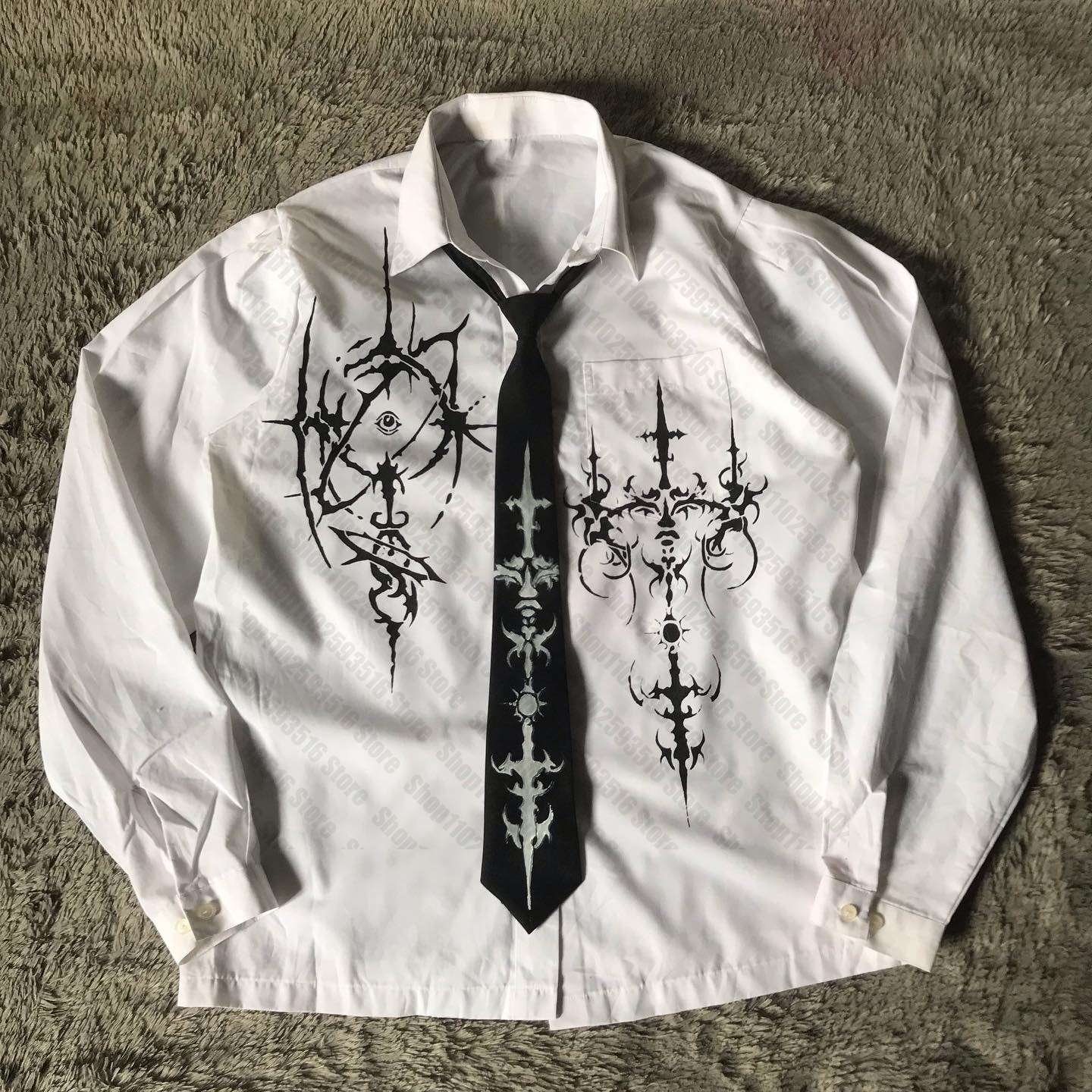 Chemisier femme Anime Vintage vêtements à manches longues mode mignon imprimé Y2k chemises et chemisiers Kawaii chemise surdimensionnée Shoujo vêtements
