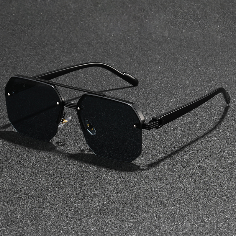 Lunettes de soleil classiques noires à grandes nuances carrées pour femmes et hommes, lunettes de soleil à la mode avec Protection Uv
