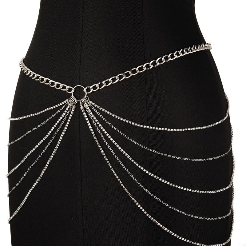Chaîne taille délicate pour femmes, chaîne taille multicouche, HipHop Punk, chaîne en Jean pour femmes, décor plage