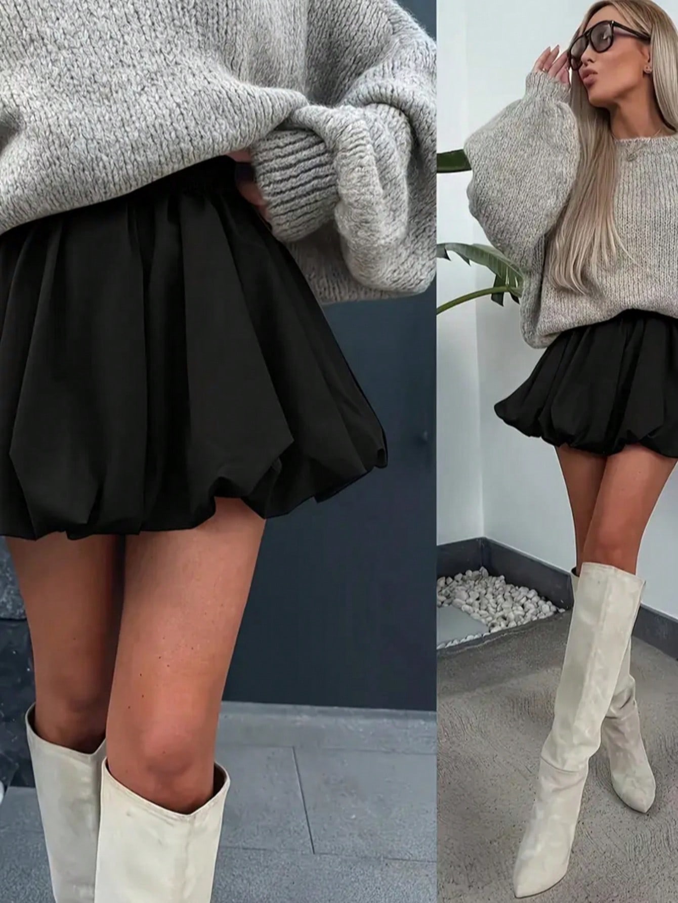 Jupe à taille élastique pour femme, jupe polyvalente toutes saisons pour les trajets domicile-travail, les fêtes, les rendez-vous, le shopping et les vacances
