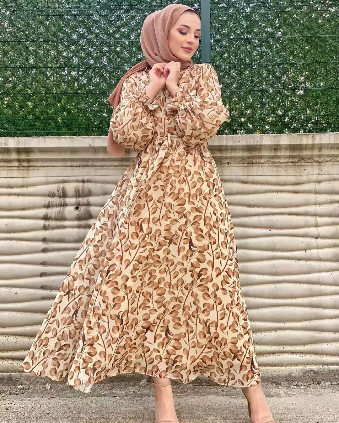 Nouveau Été Floral Abaya dubaï luxe Femme musulmane robes Abaya Femme robes modestes