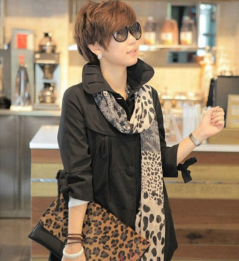 Femmes foulard en mousseline de soie 150*45cm style mince écharpes imprimer chat étoile léopard châles et écharpes meilleur cadeau de fête 22009