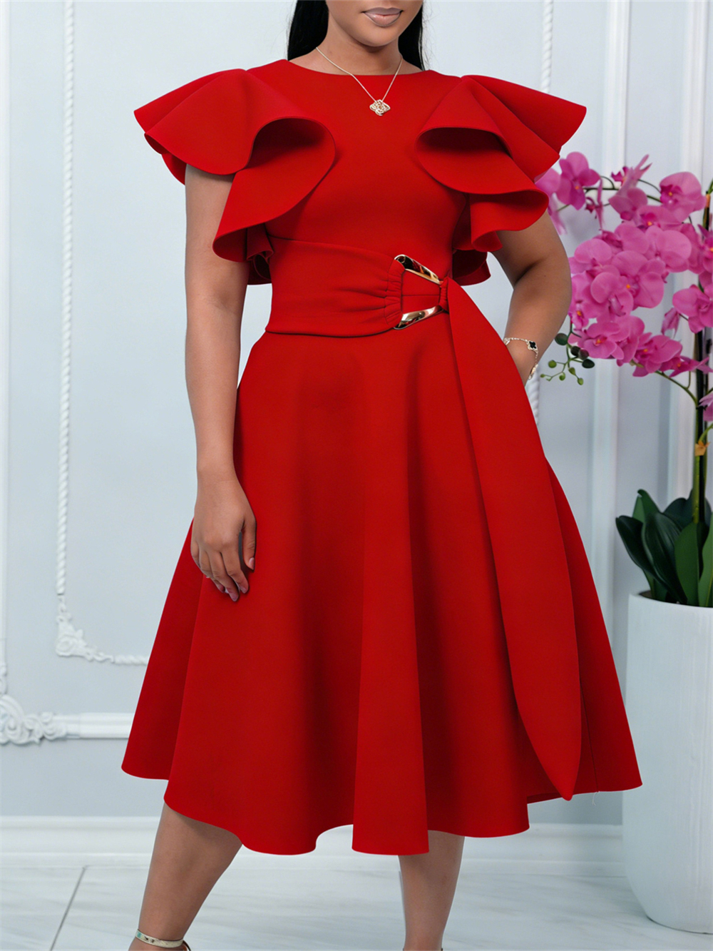 Robes d'été 2026 pour femmes, maxi-robe à volants et manches courtes, vêtements africains turcs, robes de soirée pour mariage, anniversaire, bal de promo