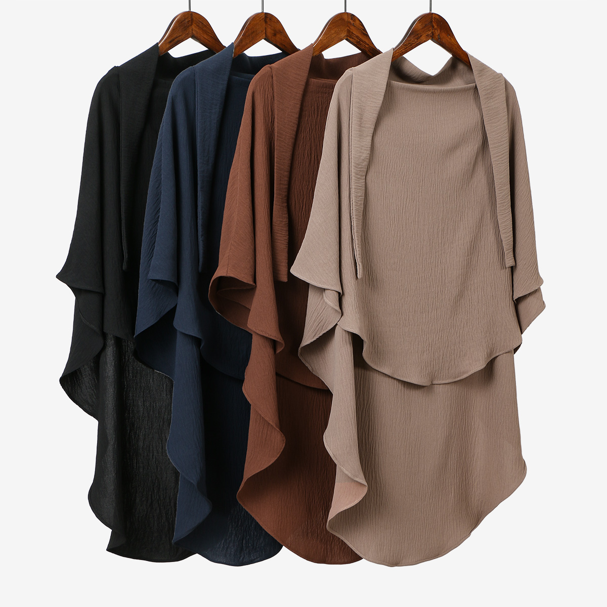 Nouveau Hijab Instantané Premium en Modal pour Femmes Musulmanes, Bonnets Hijab avec Sangles, Foulard Hijab Uni à Nouer à l'arrière, Bandeau Pratique