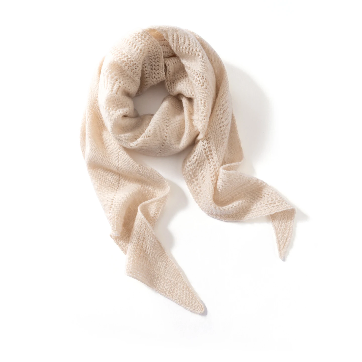 Châle Triangle creux en cachemire 100% pour femmes, écharpe de Protection du visage de couleur unie pour Banquet en plein air d'hiver élégant à la mode