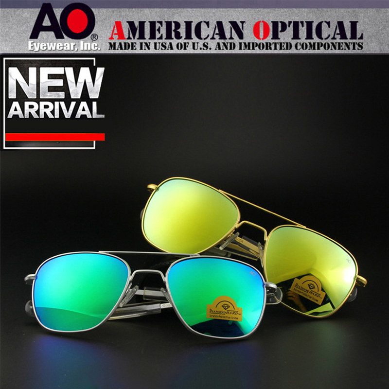 Pilot AO lunettes de soleil hommes Top qualité marque concepteur AGX verre trempé lentille lunettes de soleil mâle