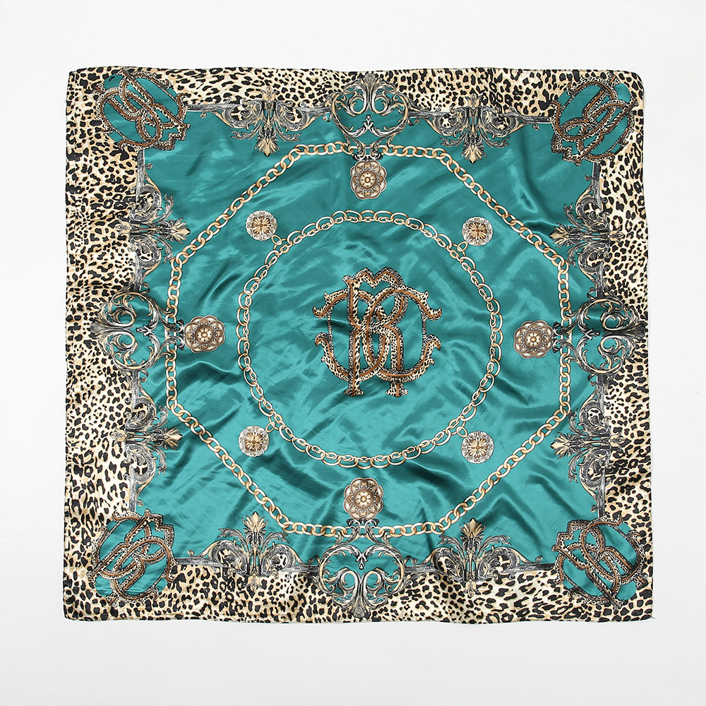 Foulard carré en satin de soie 90x90cm pour femme, imprimé, de luxe, de créateurs, châle, bandana, bandeau, bandeau pour cheveux en soie