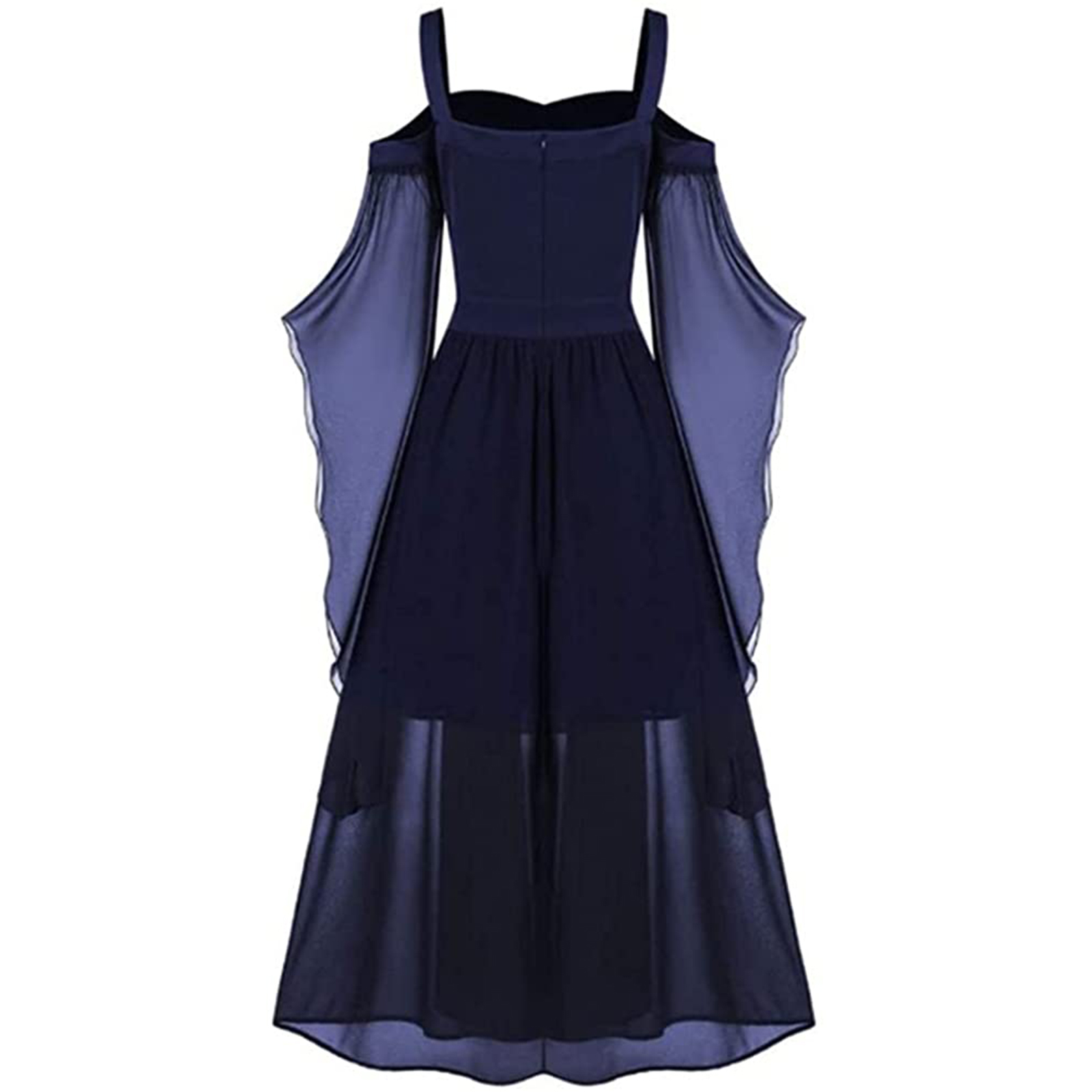 Robe gothique Vintage à lacets pour femmes, épaules dénudées, médiévale, Costumes de Cosplay de sorcière d'halloween, robe à bretelles pour fête de carnaval