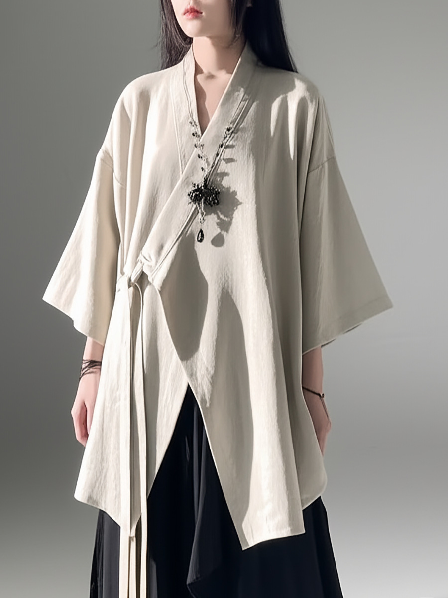 Cardigan Kimono Vintage japonais pour femmes, haut traditionnel, Cosplay, ceinture, mode décontractée, Streetwear, Robe taoïste, chemise Hanfu
