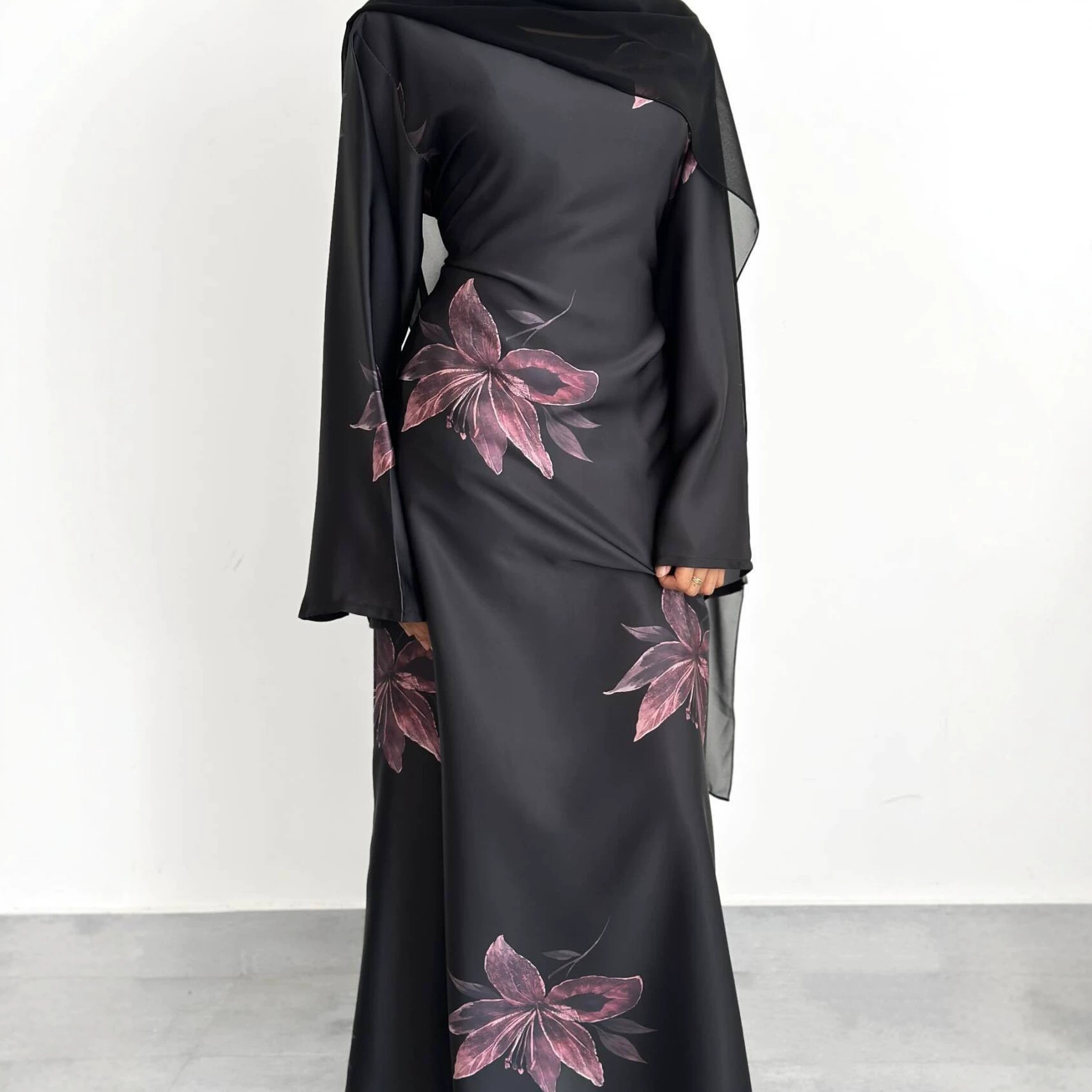 Robe pour femmes, Eid, Abaya musulmane, robes à imprimé floral, Jalabiya, Kaftan, Islam, Vestidos, robe longue arabe, Ramadan, Maroc, Dubaï, Abayas