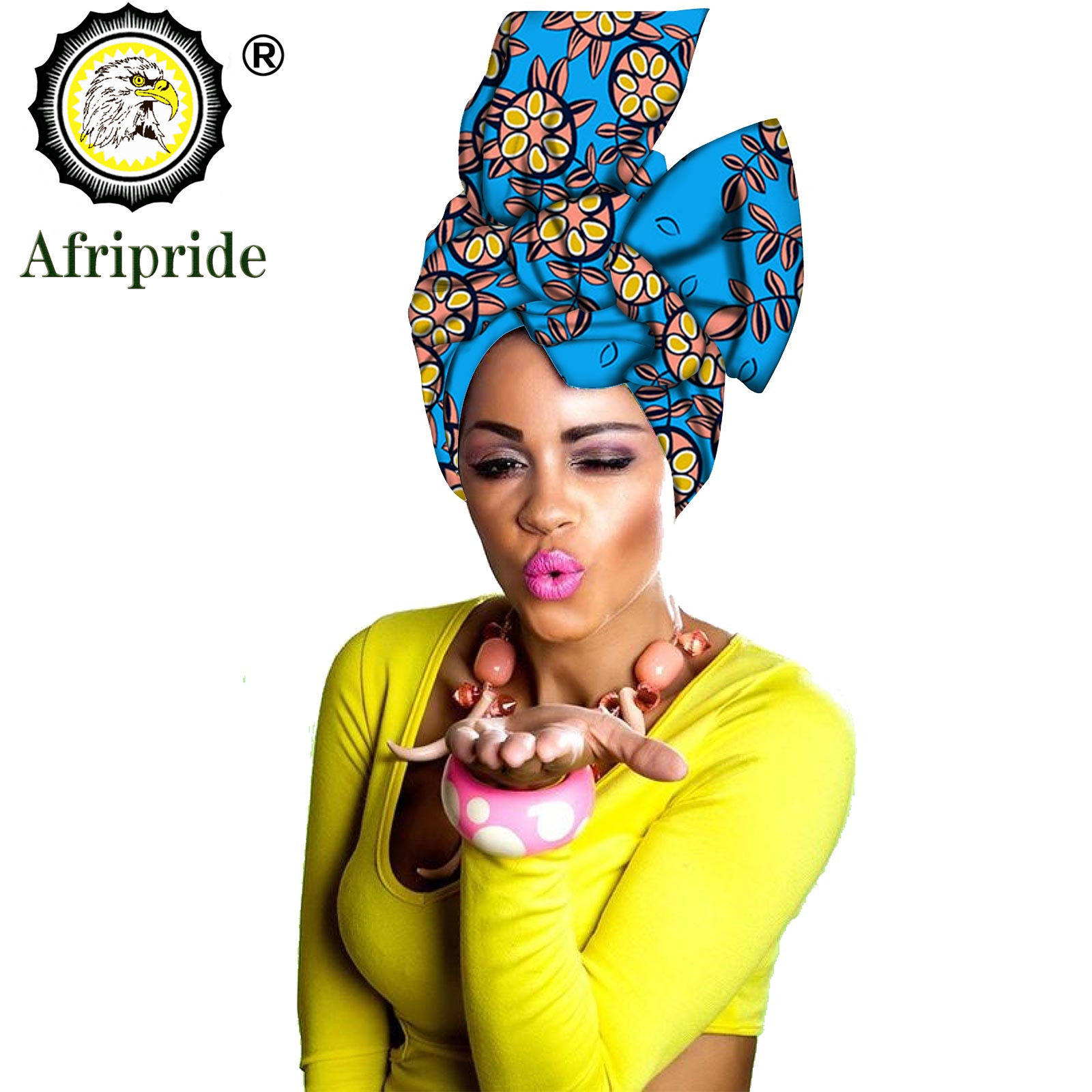 Nouvelle Mode Africaine 2026 : Foulard Turban Traditionnel Africain pour Femme en Coton Ciré 100% AFRIPRIDE Sexy S002