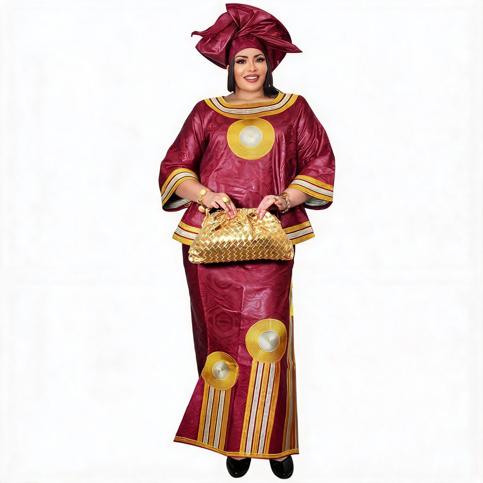 Robe africaine pour femmes, abaya brodée, grande taille, élégante, pour fêtes et cérémonies