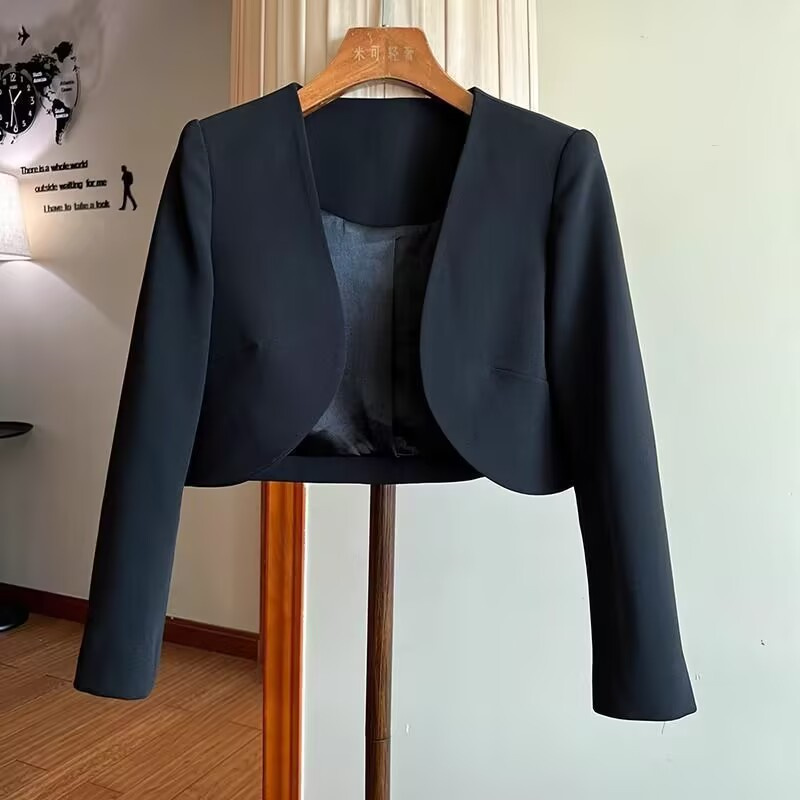 Veste femme nouveau élégant et beau costume court manteau court automne nouveau tempérament Simple banlieue OL costume Chic haut femme