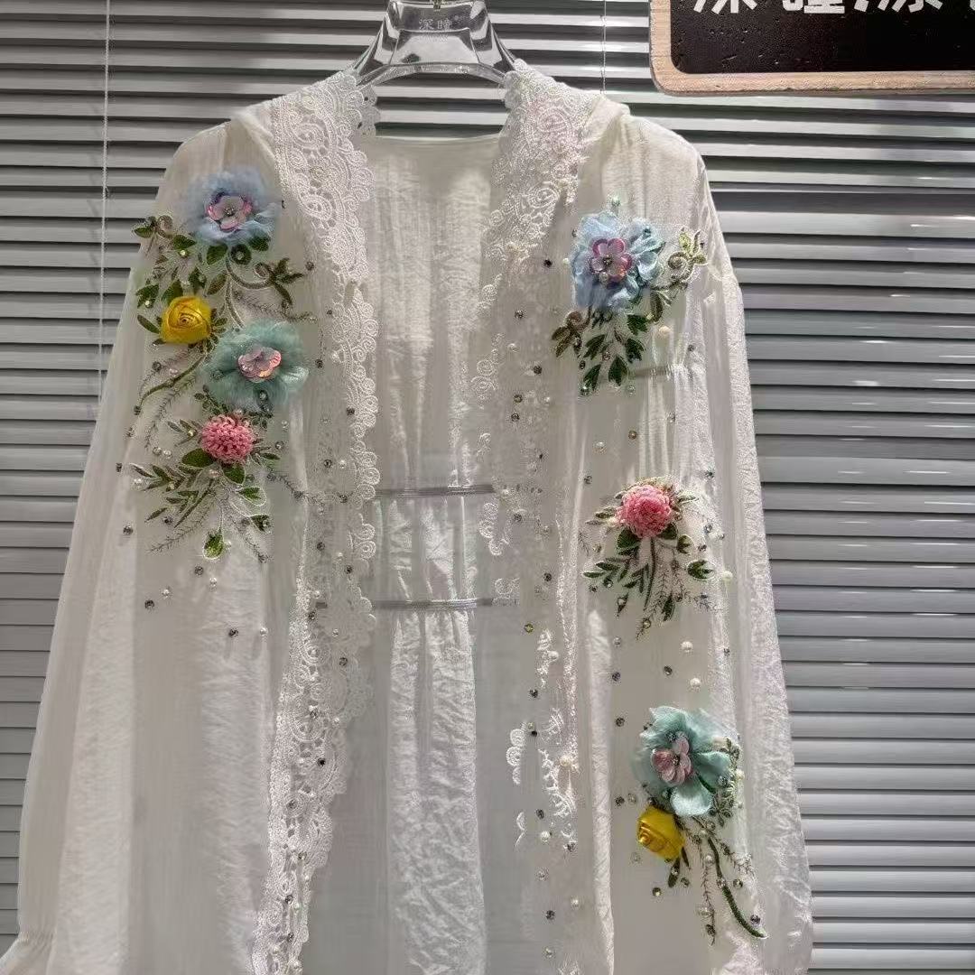 Style de luxe femmes à capuche printemps été lâche décontracté crème solaire chemises Blouses mince vêtements d'extérieur Cardigan hauts femme vêtements