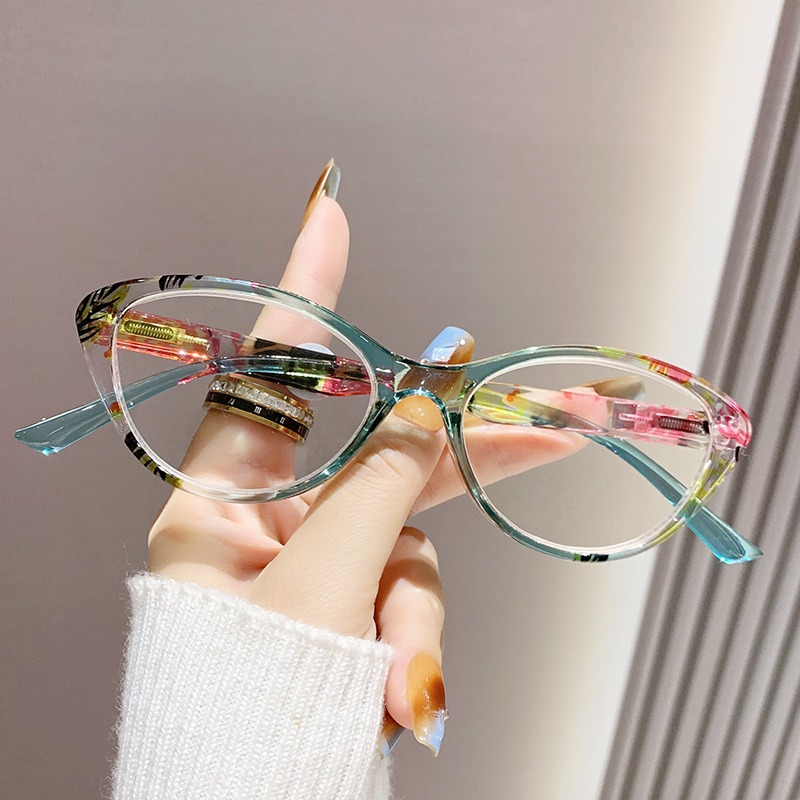 Lunettes de lecture pour femmes/hommes, blocage de la lumière bleue, lecteur d'ordinateur, monture œil de chat, tendance, verres transparents, fausses lunettes
