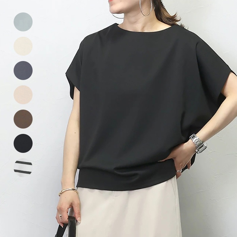 Chemise en coton à col rond pour femme, couleur unie, t-shirt basique ample, plusieurs couleurs au choix, élégante, pour le bureau, le quotidien, les déplacements, chemisier décontracté
