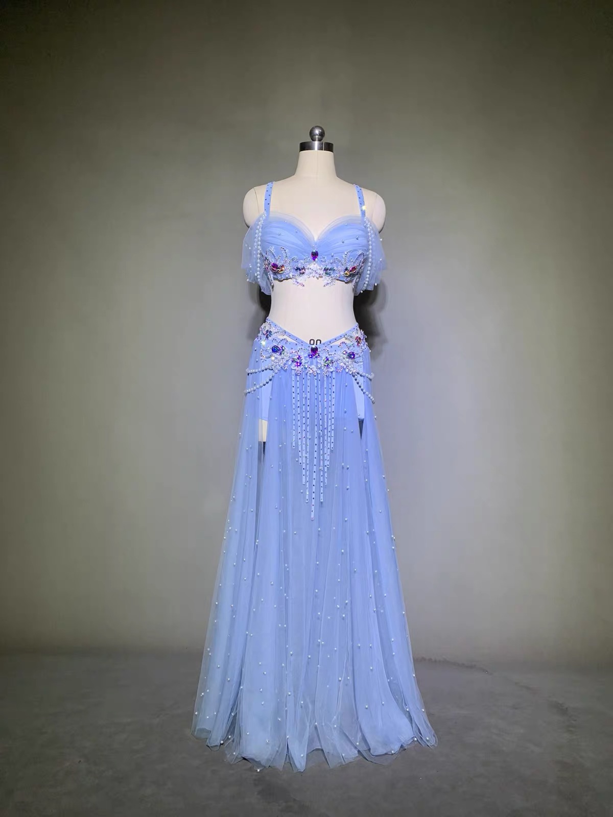 Costume de danse orientale pour filles, robe de scène de danse orientale, vêtements d'entraînement pour femmes, tenue de cours de Caderines Baladi arabe