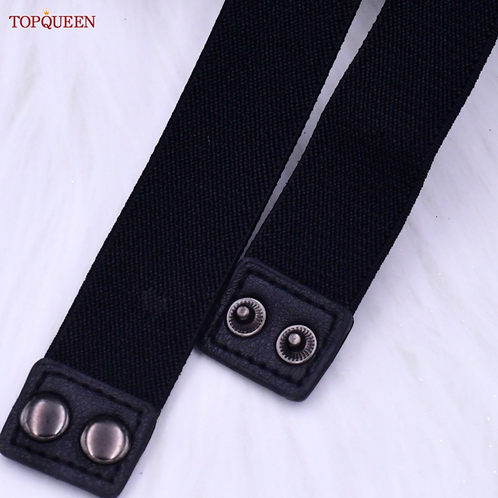 TOPQUEEN S319 femmes mode ceinture élastique noir large ceinture strass décoratif manteau jupe Simple robe ceinture dames quotidien