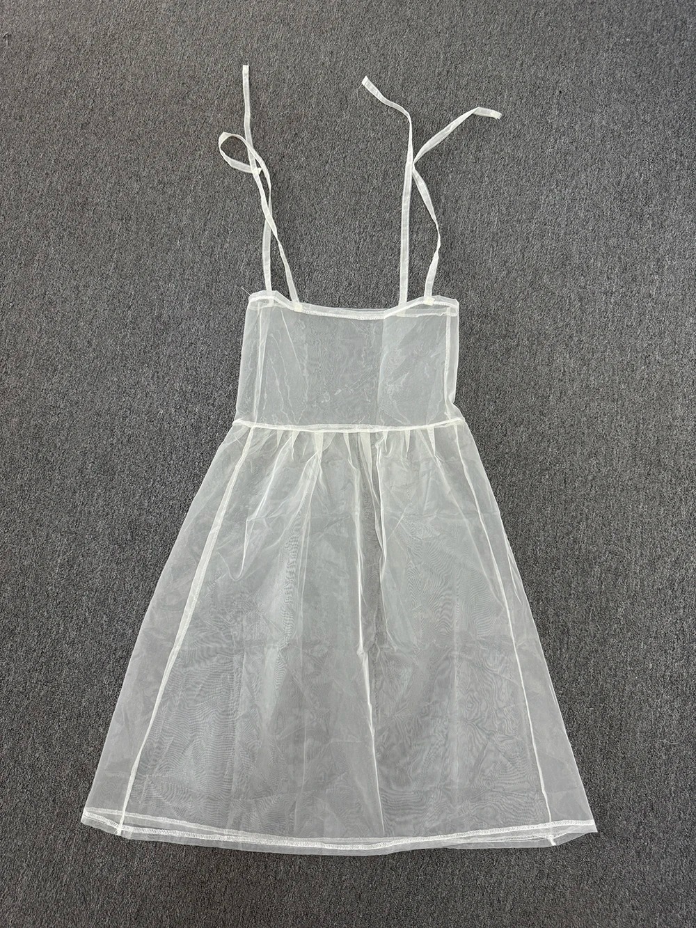 Maille Organza Robes femme 2026 robe à bretelles été robes trapèze mode coréenne Ropa De Mujer Robes à fond Transparent