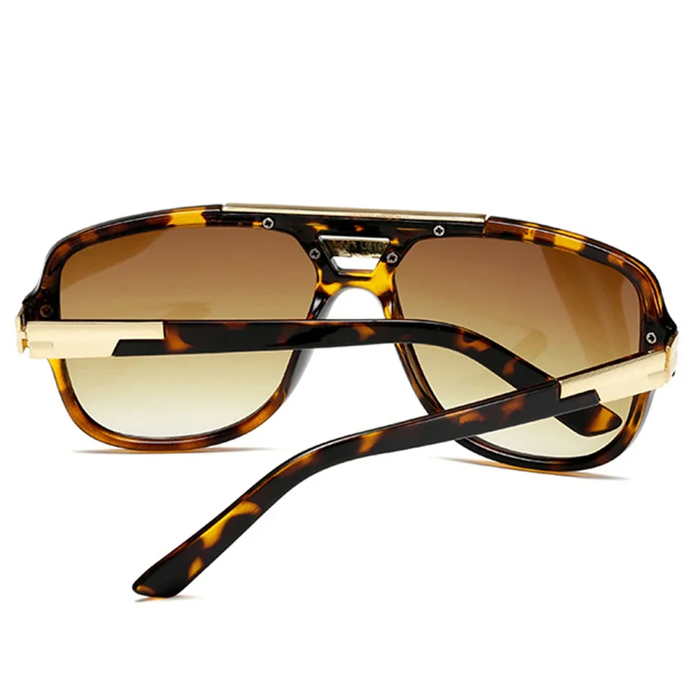 Lunettes de soleil carrées vintage pour hommes et femmes – Salons de créateurs classiques avec lentille miroir