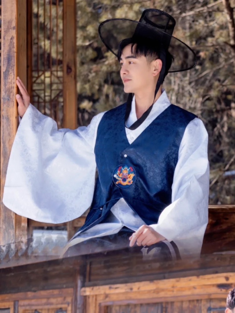한Costume de mariage traditionnel coréen Hanbok orthodoxe coréen, vêtements ethniques masculins en Satin pour hommes, Costume de danse Cosplay