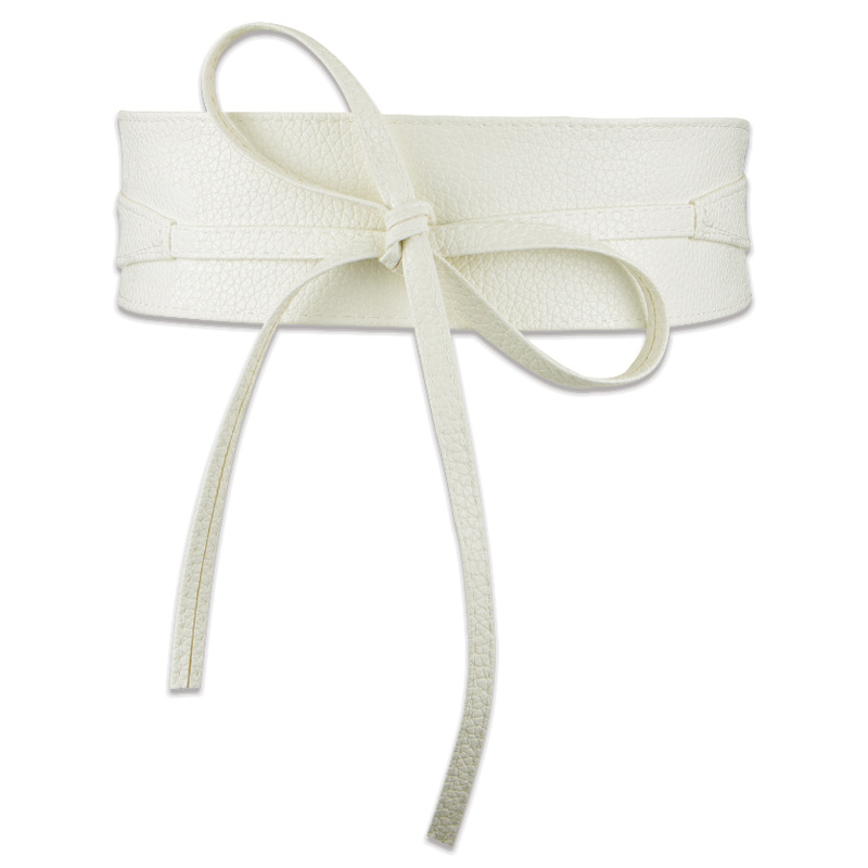 Mode femmes ceinture pour robe en cuir PU nœud large ceintures ceinture manteau Corset concepteur de luxe marque couleur unie ceinture