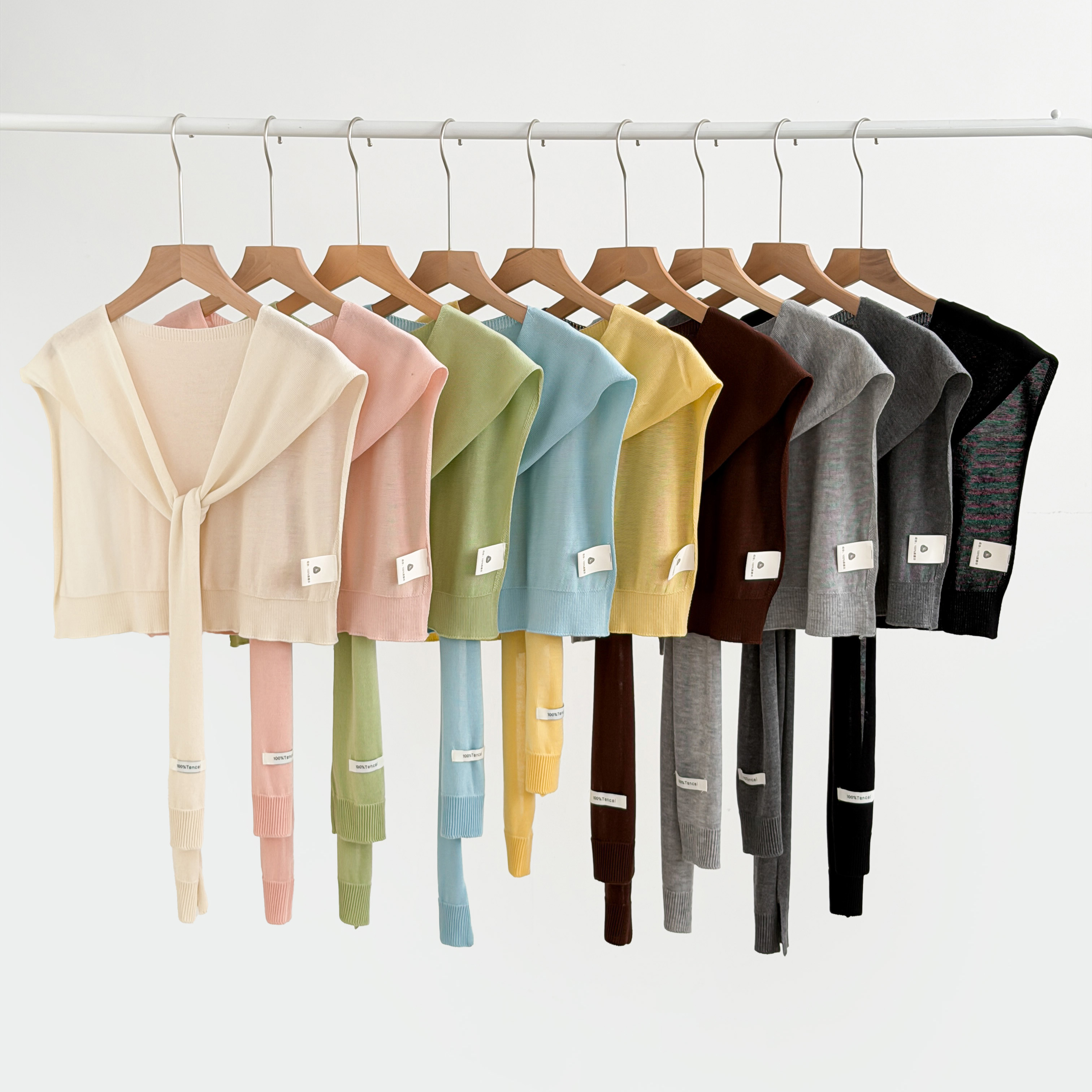 1 pièce de petit châle tricoté de couleur unie pour femme, cache-épaules tricoté, accessoire polyvalent pour superposition, idéal printemps-automne, pièce décorative haut de gamme