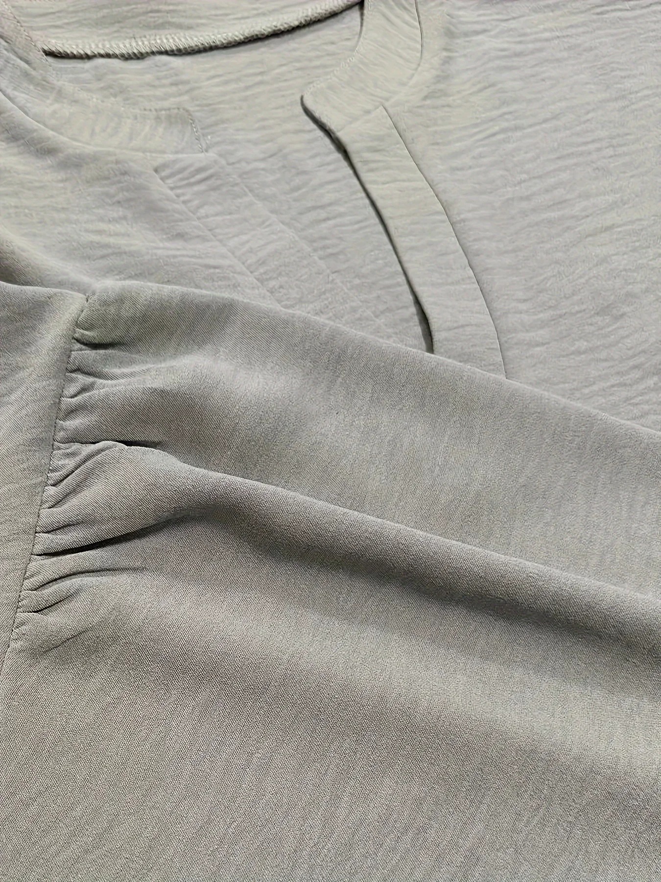 Grande taille 1XL-5XL femmes décontracté couleur unie Blouse dames mode hauts amples col en v Blouse à manches longues chemise