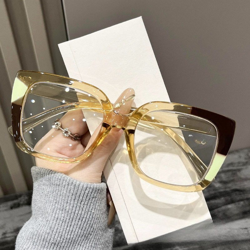 Lunettes de lecture carrées à monture large pour femmes et hommes, lunettes de presbytie surdimensionnées élégantes, verres de vue à la mode