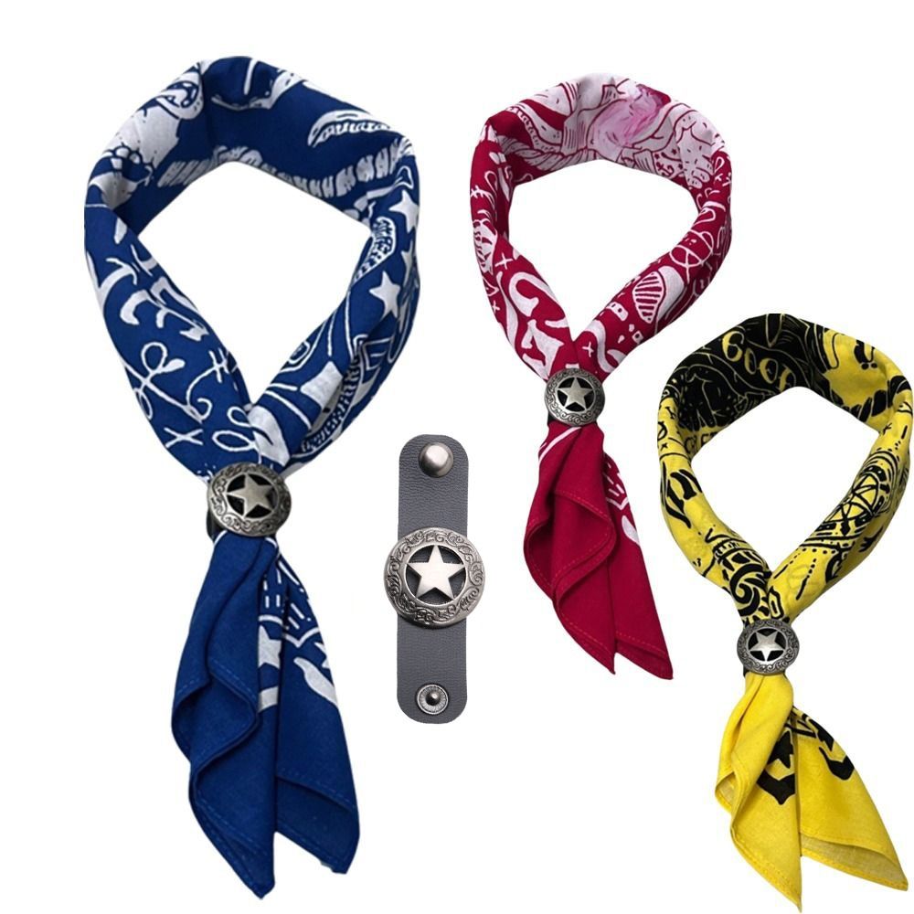 Mode surdimensionné Bandana écharpe Style occidental avec boucle florale Hip Hop foulard coton carré foulards chapeaux