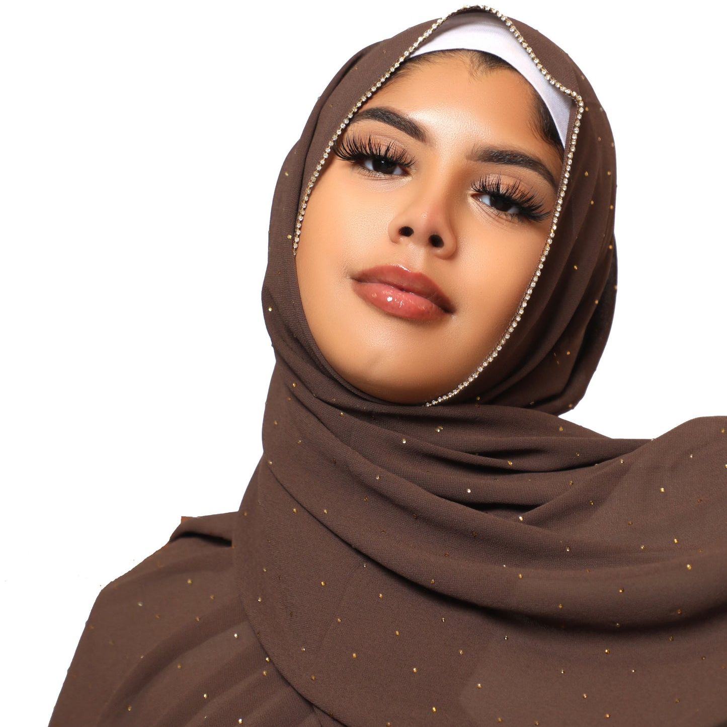 Diamant mousseline de soie Hijabs foulards femmes châles musulmans strass foulard enveloppes Turban vêtements islamiques solide Bandana Bufandas