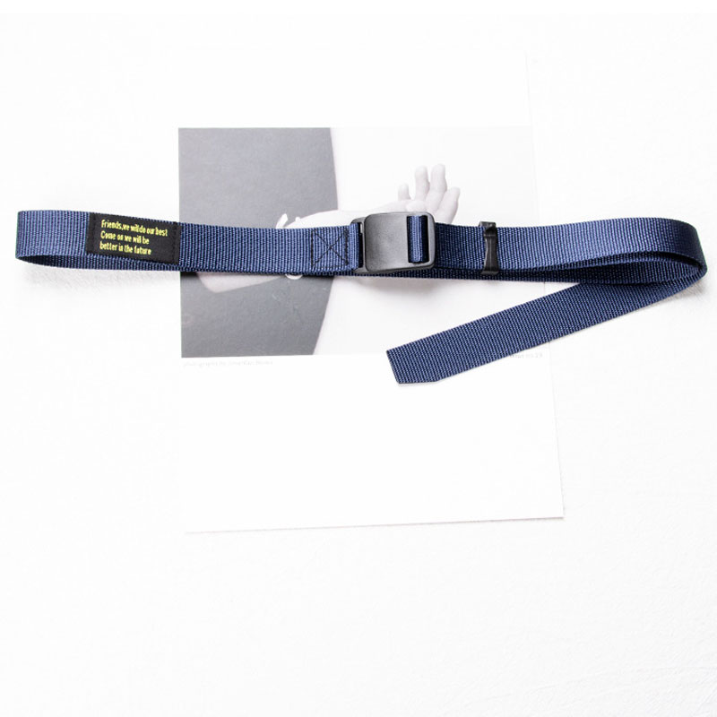 Toile ceinture étroite unisexe tendance Hip Hop Punk Y2k jean manteau ceinture mode décontracté Sports de plein air tactique Nylon jeunesse ceinture