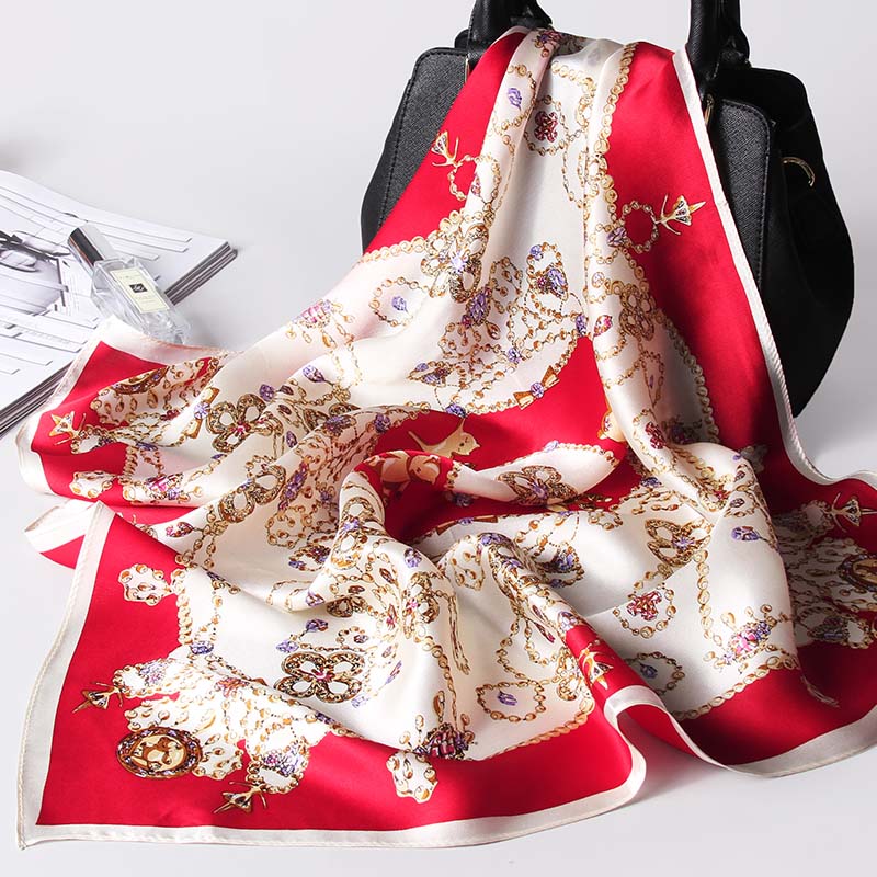 Foulard en soie 100% naturelle pour femmes, carré, foulard de tête, Bandana,femme foulard en soie,