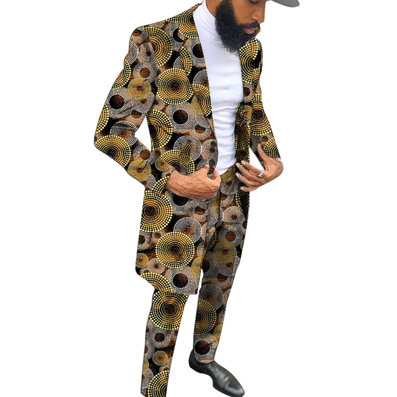 Costume de Couture africaine pour hommes, blazer Long avec pantalon, mode nigériane, tenue de mariage/fête, tenues de marié
