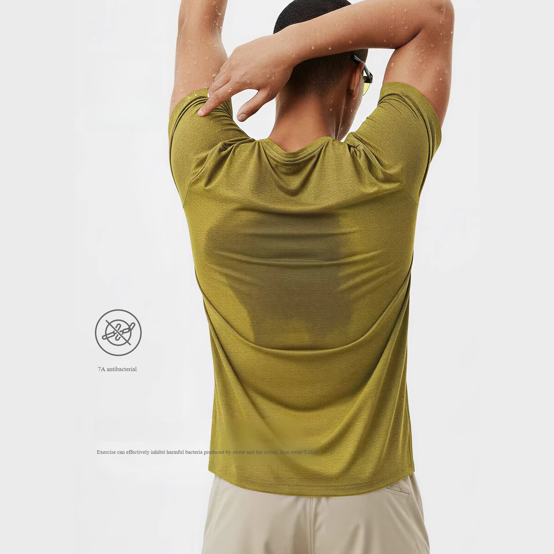 T-shirt de course d'été : léger, à séchage rapide et anti-humidité, performance extérieure, unisexe, à manches courtes et col rond