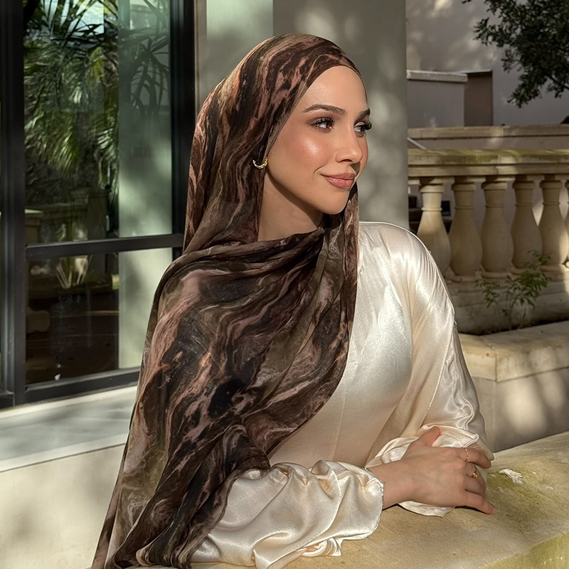 Aquarelle Modal respirant léger doux écharpe coton imprimé fleuri rayonne Viscose tissé femmes musulmanes châle Hijab foulards